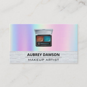 Makeup Palette and Brush   Rainbow Blend Business Card