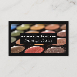 Makeup Palette Black Border Business Card
