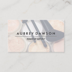 Makeup Palette    Makeup Brushes Business Card
