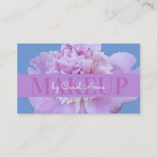 Makeup Pink Purple Flower Classic Blue Business Card