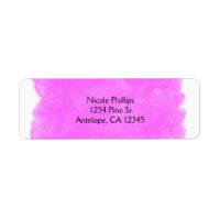 Makeup Pink Splotch Beauty Glam Chic Address Label
