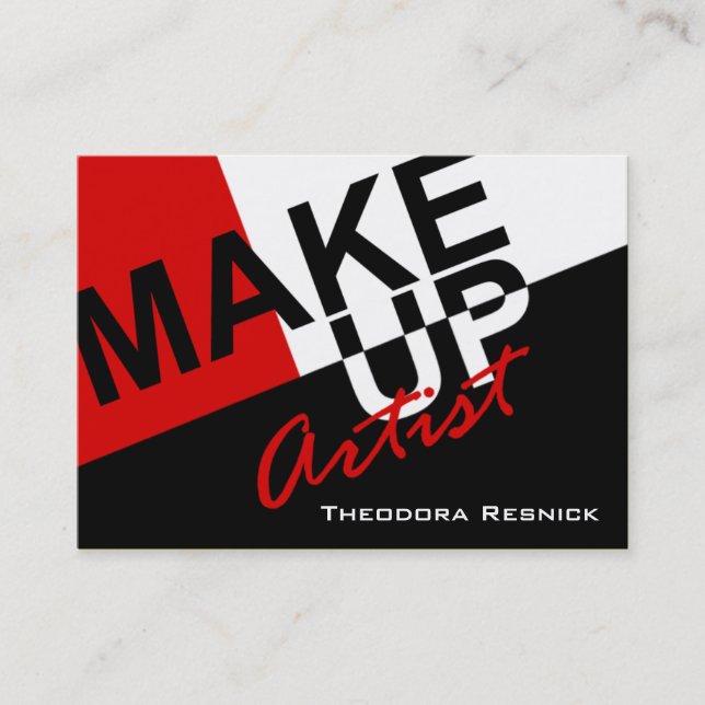 Makeup Pro III Cosmetics Artist chubby Business Card (Front)