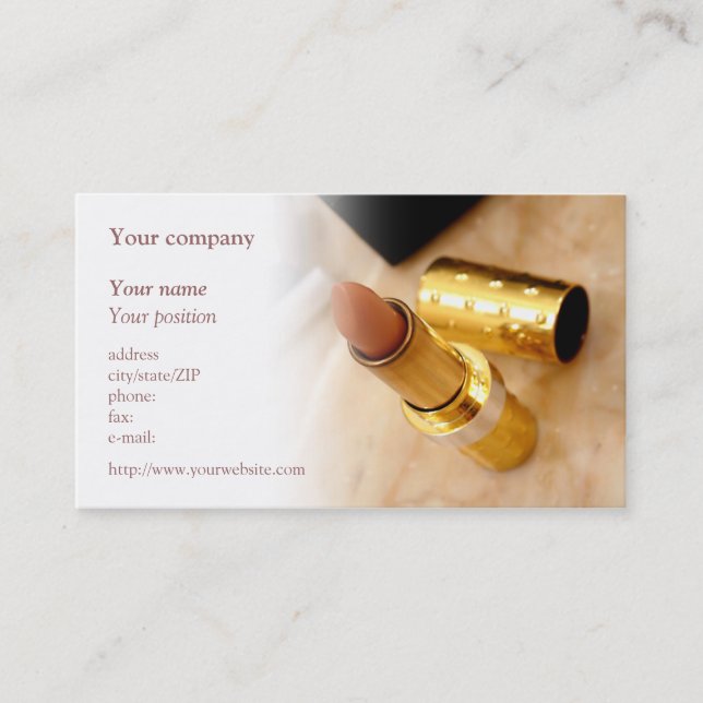 "Makeup products" business card (Front)