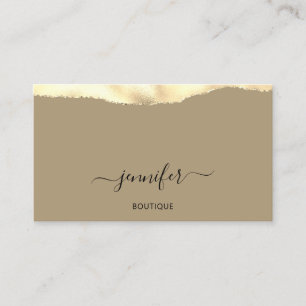 Makeup QR Code Powder Mustard Green Gold Business Card