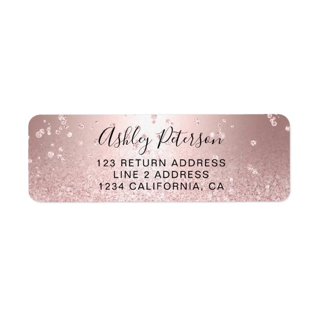 Makeup rose gold glitter metallic sparkle confetti (Front)
