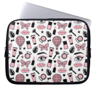 Makeup Sticker Pattern Laptop Sleeve