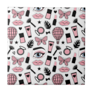 Makeup Sticker Pattern Tile