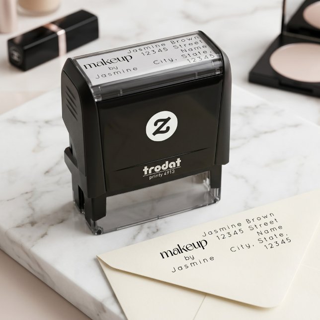 Makeup Studio Custom Return Address Elegant Self-inking Stamp (Creator Uploaded)