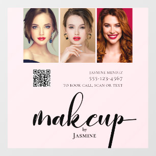 Makeup Studio QR Code Photo Collage Salon Display