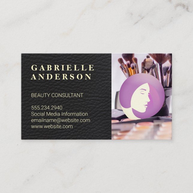 Makeup Tools | Womens Beauty and Hair Business Card (Front)