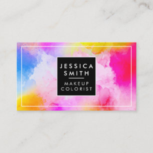 Makeup Watercolor Vibrant Business Card
