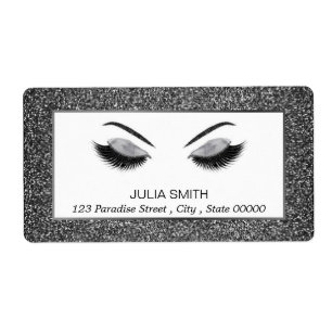 Makeup with glitter effect