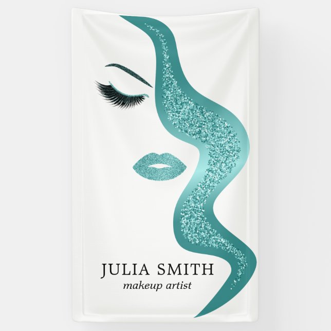 Makeup with glitter effect banner (Vertical)