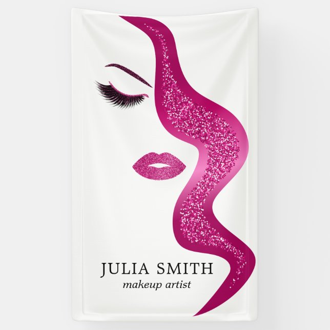 Makeup with glitter effect banner (Vertical)