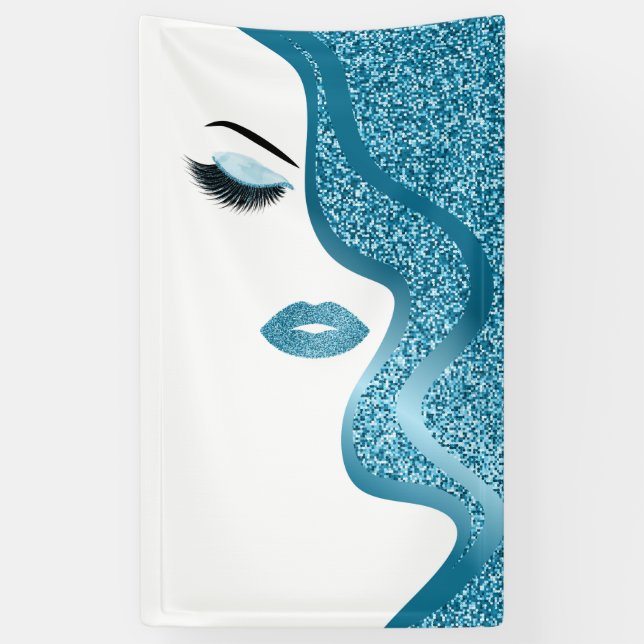 Makeup with glitter effect banner (Vertical)