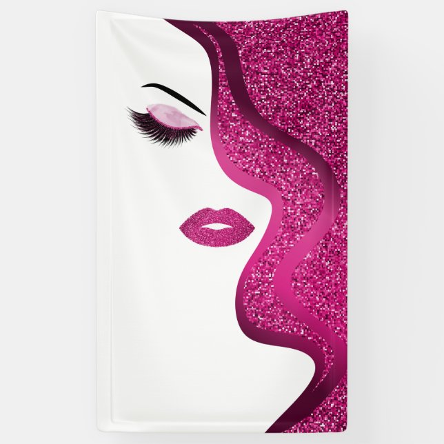 Makeup with glitter effect banner (Vertical)