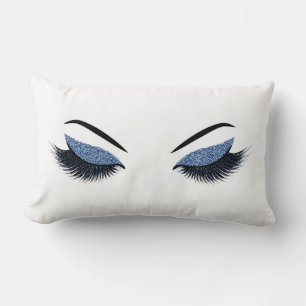 Makeup with glitter effect lumbar cushion