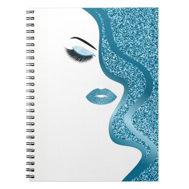 Makeup with glitter effect notebook (Front)