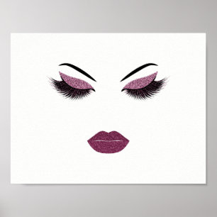 Makeup with glitter effect poster