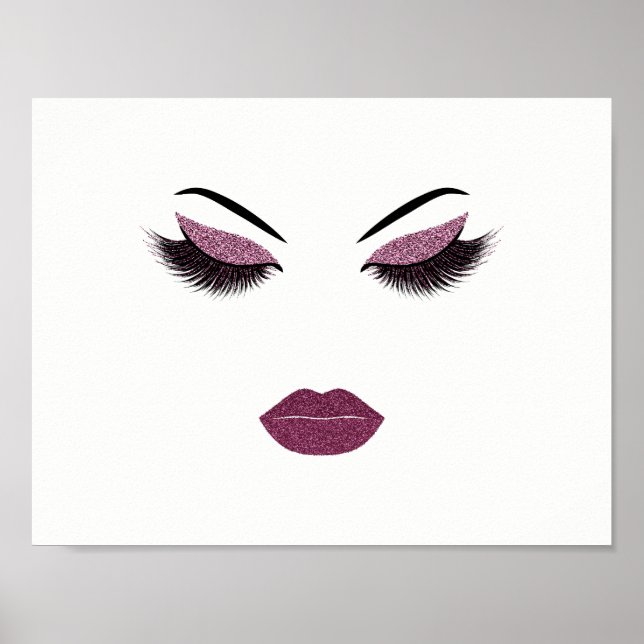 Makeup with glitter effect poster (Front)