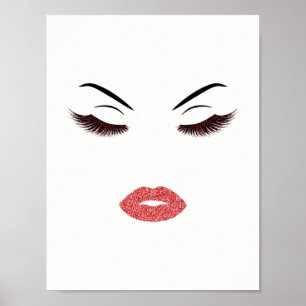 Makeup with glitter effect poster