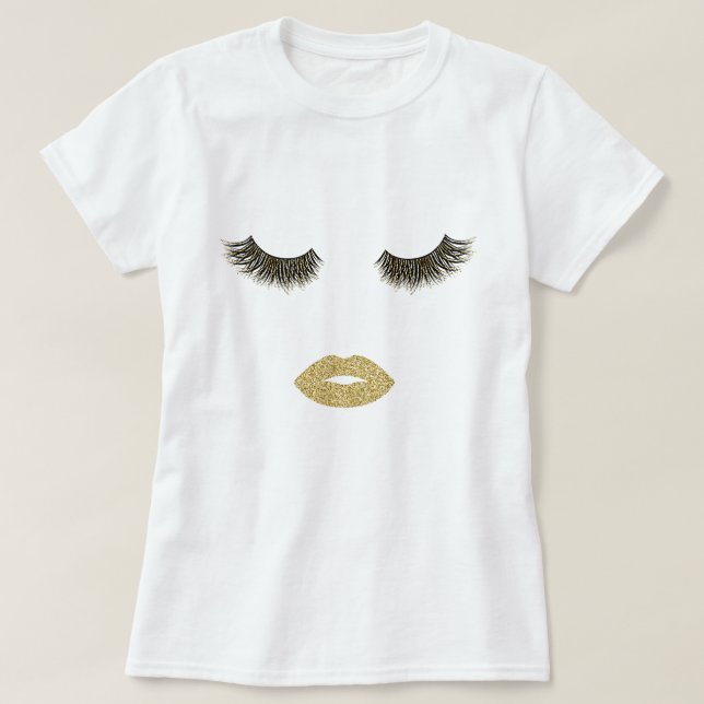 Makeup with glitter effect T-Shirt (Design Front)