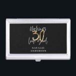 Making 30 look good gold birthday celebration iPad Business Card Holder<br><div class="desc">Celebrate your 30th birthday in style with this black,  white and gold effect 30 and fabulous birthday design. A modern design with script text and bold graphics. Change the colour to customise. Part of a collection.</div>