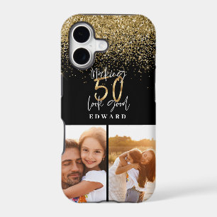 Making 50 look good gold black photo birthday