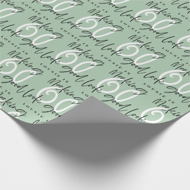 Making 60 look good birthday gift wrap (Corner)
