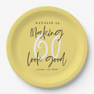 Making 60 look good colourful sixtieth Birthday Paper Plate