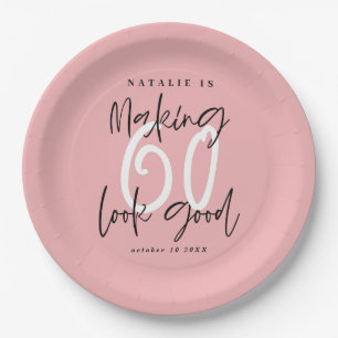 Making 60 look good colourful sixtieth Birthday Paper Plate