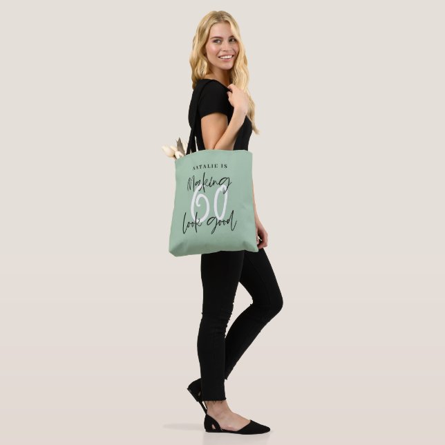 Making 60 look good gift tote bag (On Model)
