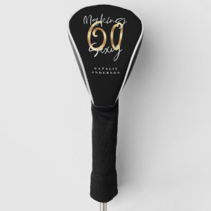 Making 60 look good gold birthday celebration golf head cover