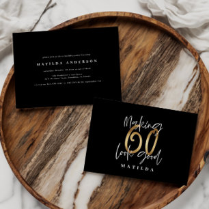Making 60 look good gold birthday invitation