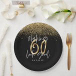 Making 60 look good gold Birthday party Paper Plate<br><div class="desc">Making 60 look good gold effect Birthday party paper plates. Modern graphic party design.</div>