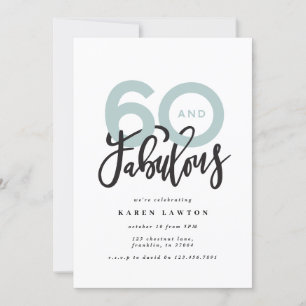 Making 60 look good modern typography birthday