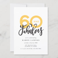 Making 60 look good modern typography birthday