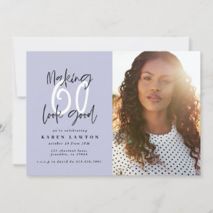 Making 60 look good photo birthday invitation