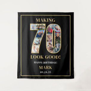 Making 70 Look Good Photo Collage 70th Birthday Tapestry
