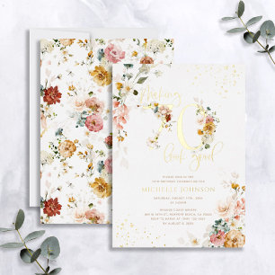 Making 70 Look Good Pink Floral Gold