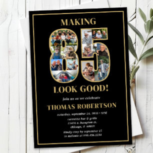 Making 85 Look Good Photo Birthday Invitation