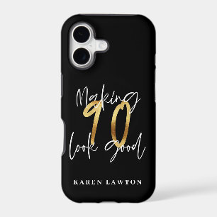 making 90 look good modern gold and black birthday