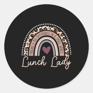 Making A Big Difference In A Small World Lunch Lad Classic Round Sticker
