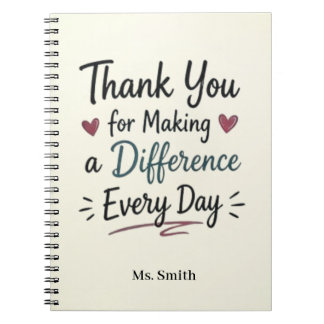 Making a Difference Every Day Personalised Notebook