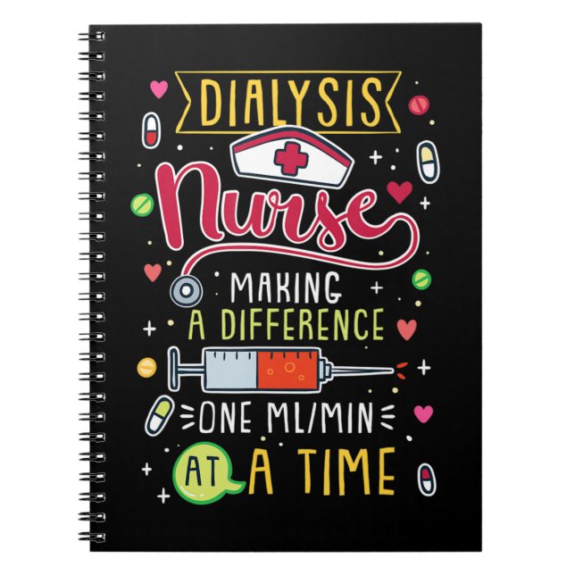 Making A Difference One ml_min At A Time Still sea Notebook (Front)