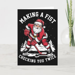 Making A Fist Checking You Twice Ugly Christmas Sa Card