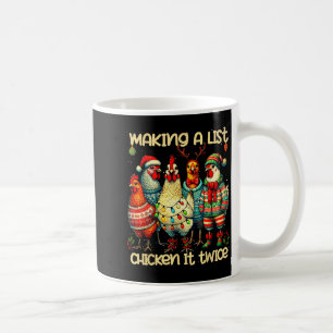 Making A List Chicken It Twice Funny Mama Chicken  Coffee Mug