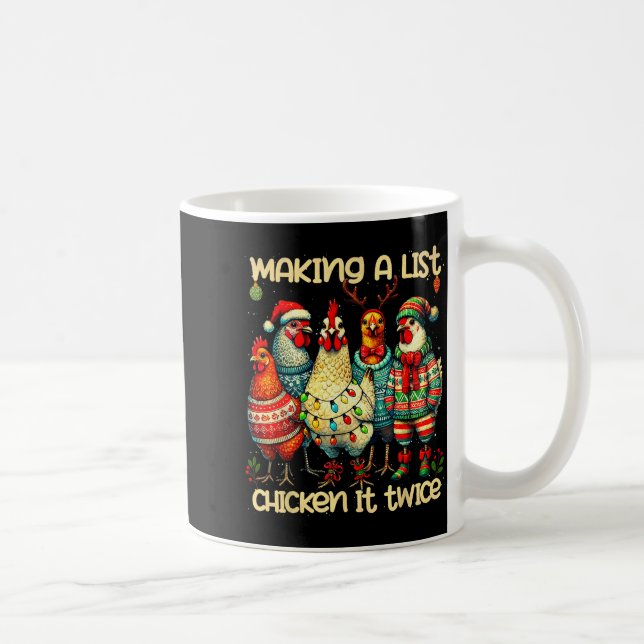 Making A List Chicken It Twice Funny Mama Chicken  Coffee Mug (Right)
