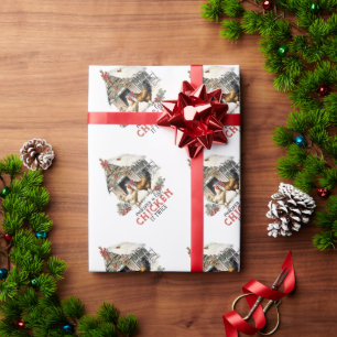 "Making a list, Chicken it twice" Puns Christmas Wrapping Paper