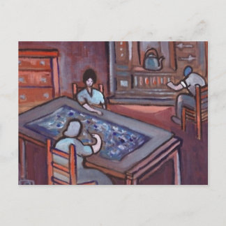 MAKING A PROGGY MAT POSTCARD